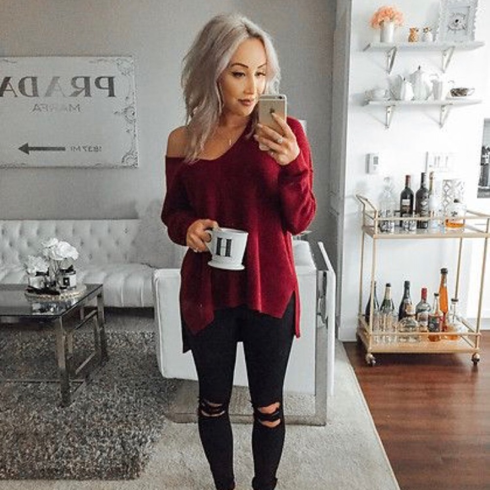 💎 Warm, slightly chunky sweater